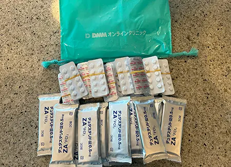 DMMオンラインクリニックから届いたAGA治療のお薬